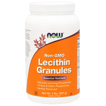 Now Foods, gránulos de lecitina, sin OGM, 2 lbs (907 g)