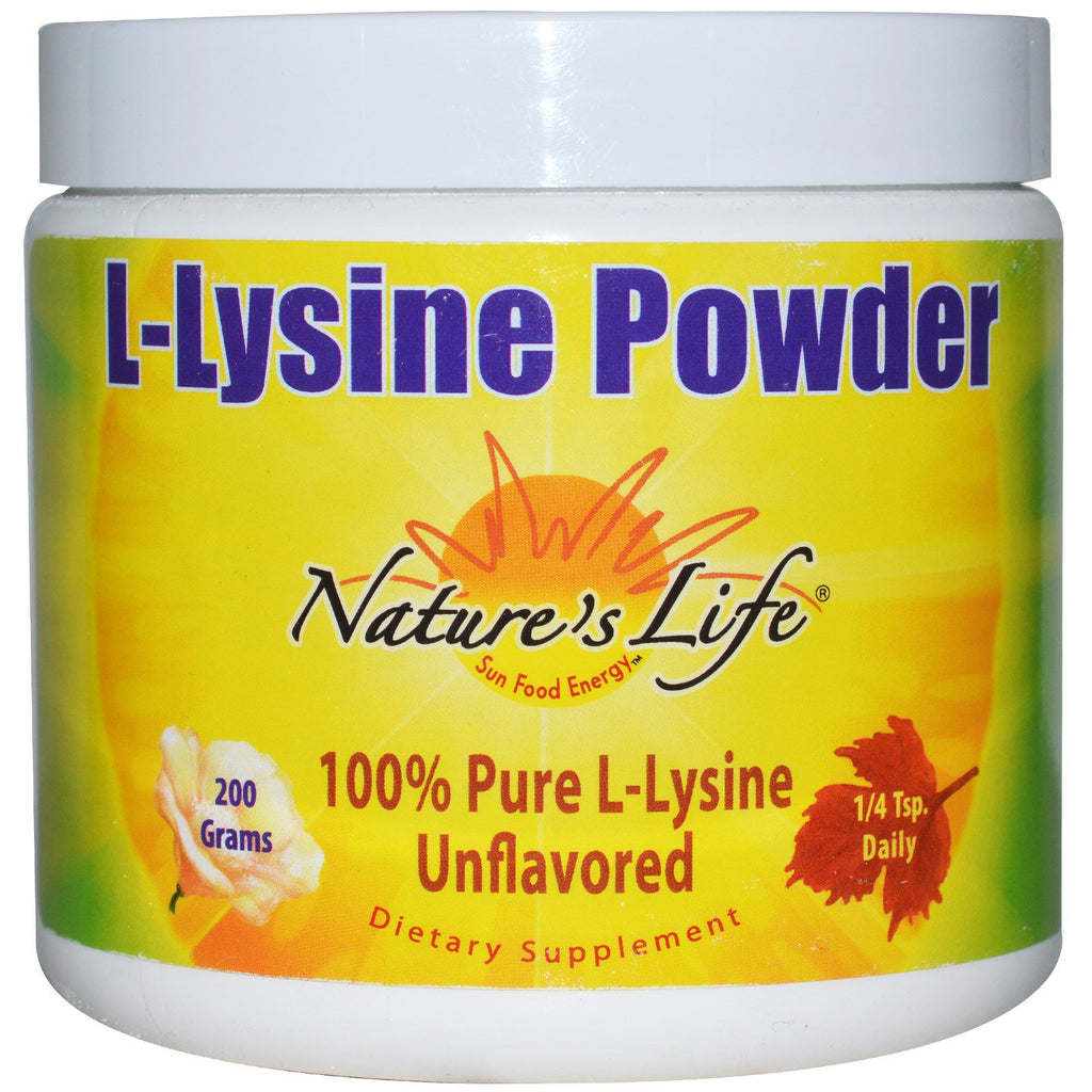 Nature's Life, L-lysinpulver, uten smak, 200 g