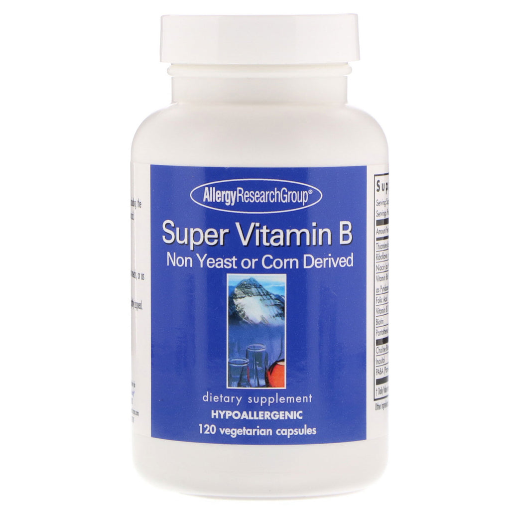Gruppo di ricerca sulle allergie, complesso super vitaminico B, 120 capsule vegetariane