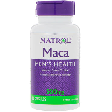 Natrol, Maca, 500 mg, 60 gélules
