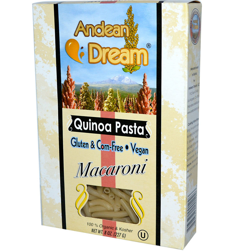 Andean Dream Quinoa פסטה מקרוני 8 oz (227 גרם)