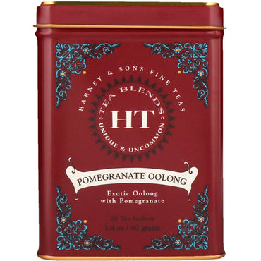 Harney & Sons, Tés finos, Oolong de granada, 20 sobres de té, 40 g (1,4 oz)