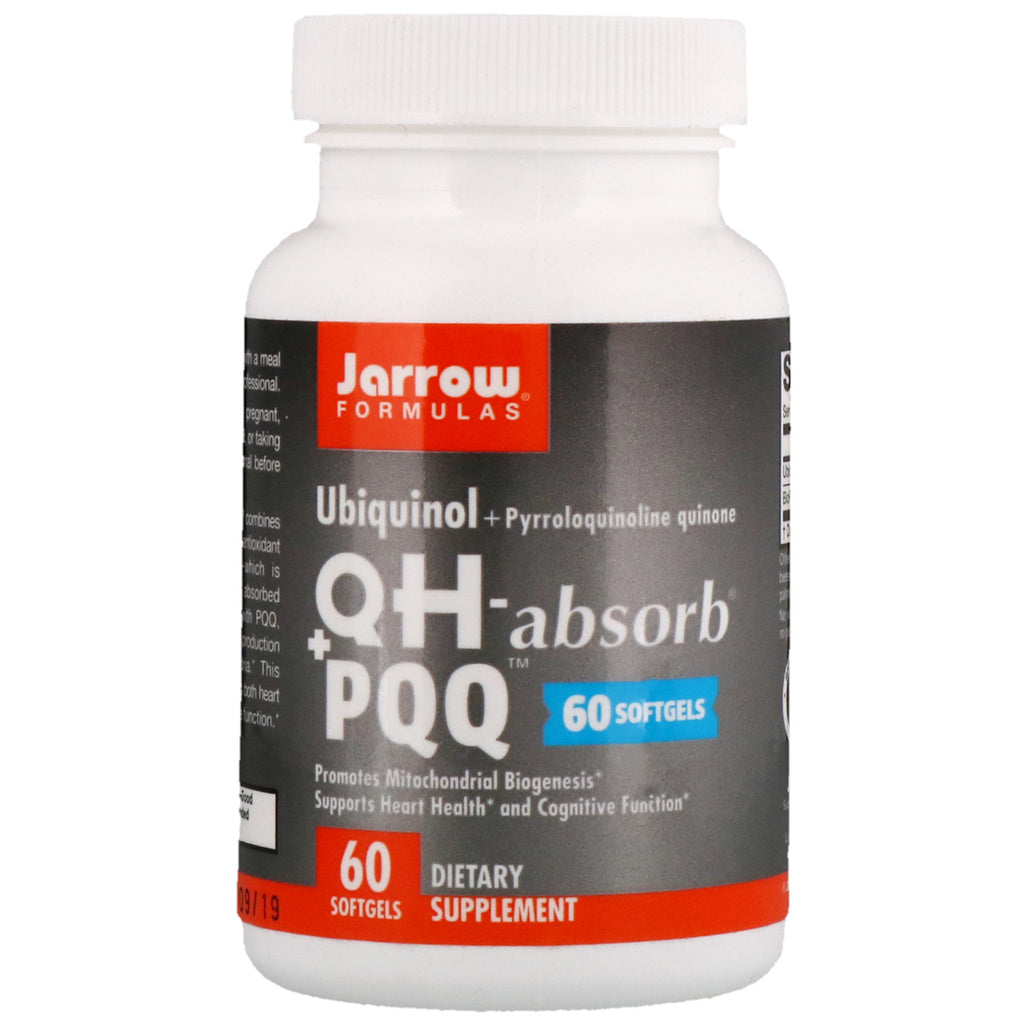 Jarrow Formulas, Ubiquinol, QH+ PQQ Absorb, 60 gélules