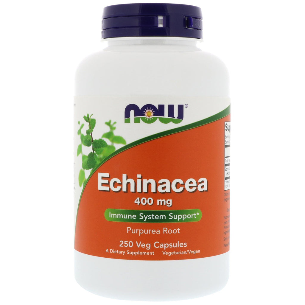 Nu voedingsmiddelen, Echinacea, 400 mg, 250 vegetarische capsules