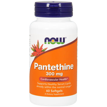 Nu voedingsmiddelen, Pantethine, 300 mg, 60 softgels