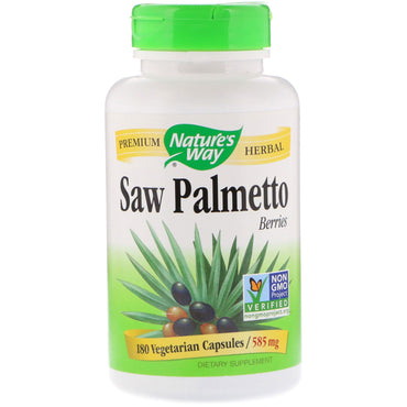 Nature's Way, Saw Palmetto-bessen, 585 mg, 180 Vegetarische capsules