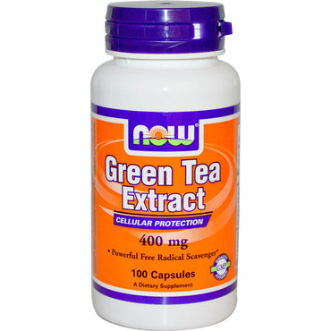 Now Foods, ekstrakt z zielonej herbaty, 400 mg, 100 kapsułek