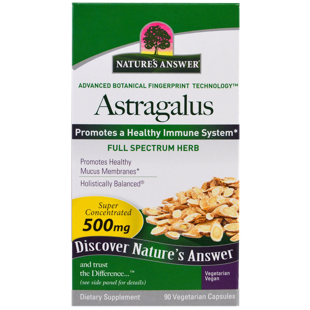 Nature's Answer, Astragalus, 500 mg, 90 capsule vegetariene