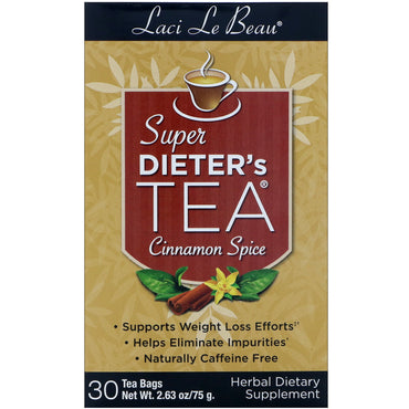 Natrol, Laci Le Beau, Super Dieter's Tea, Cinnamon Spice, 30 teposer, 2,63 oz (75 g)
