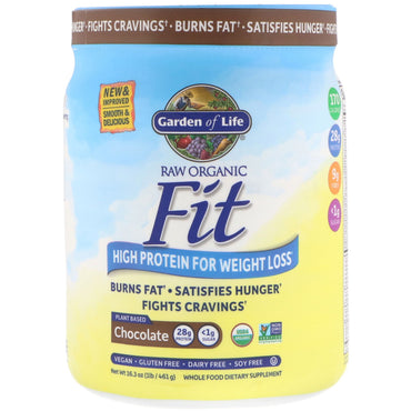 Garden of Life, , RAW Fit, High Protein for Weight Loss, Chocolate , 16.3 oz (461 g)