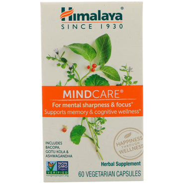 Himalaya, Mindcare، 60 كبسولة نباتية