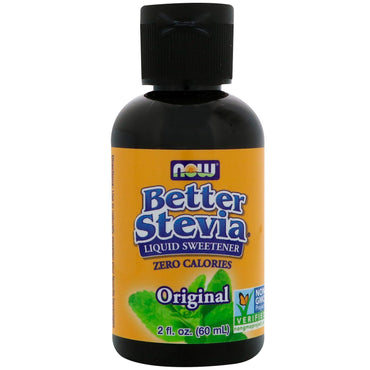 Now Foods, Better Stevia, flüssiger Süßstoff, Original, 2 fl oz (60 ml)
