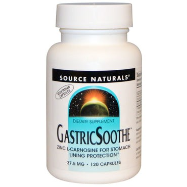 Source Naturals, Calmante gástrico, 37,5 mg, 120 cápsulas