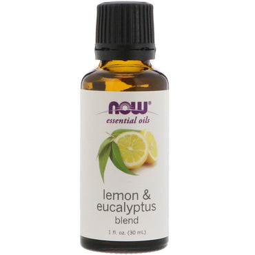 Now Foods Mezcla de aceites esenciales de limón y eucalipto 1 fl oz (30 ml)