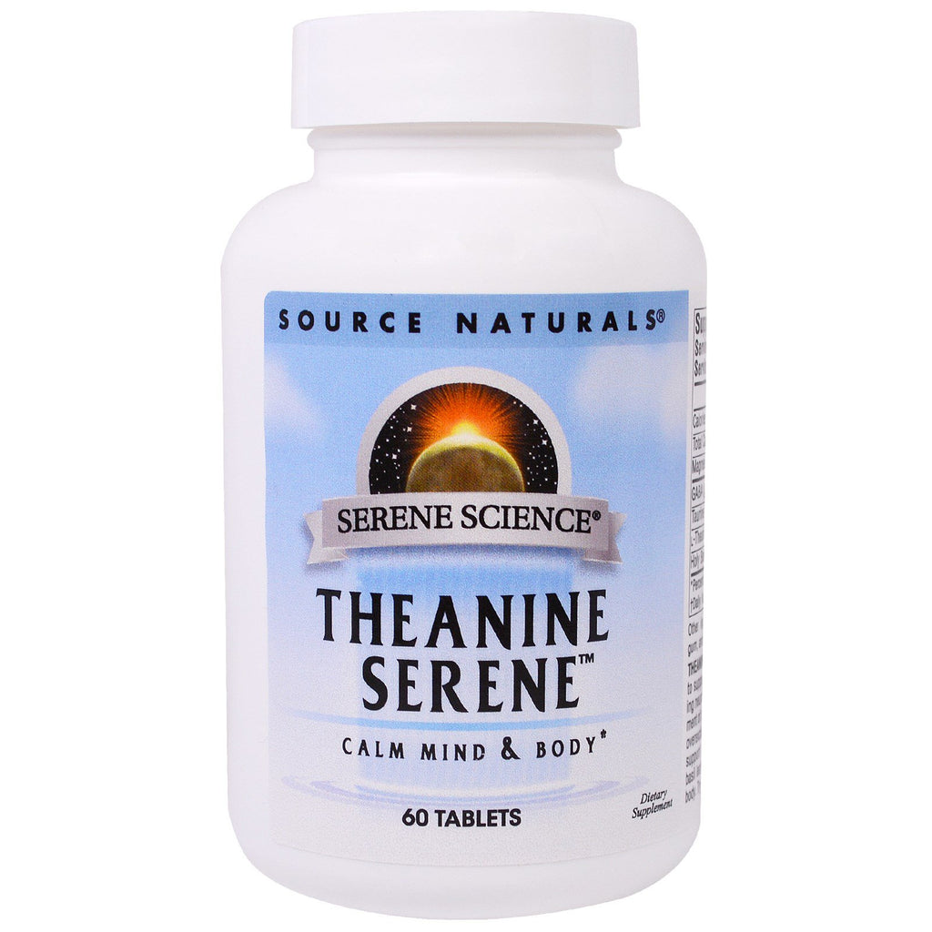Source naturals, theanine serene, 60 tabletter