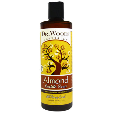 Dr. Woods, Almond Castile Soap with Fair Trade Shea Butter, 16 fl oz (473 ml)