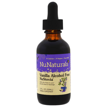 NuNaturals, NuStevia خالي من الكحول بالفانيليا، 2 أونصة سائلة (59 مل)