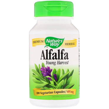Nature's Way, Cosecha joven de alfalfa, 405 mg, 100 cápsulas vegetarianas