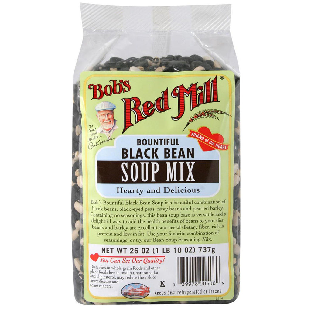 Bob's Red Mill, Bountiful, fasole neagră, amestec de supă, 26 oz (737 g)