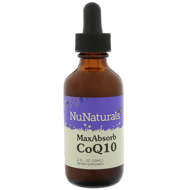 NuNaturals, ماكس امتصاص CoQ10، 2 ​​أونصة سائلة (59 مل)