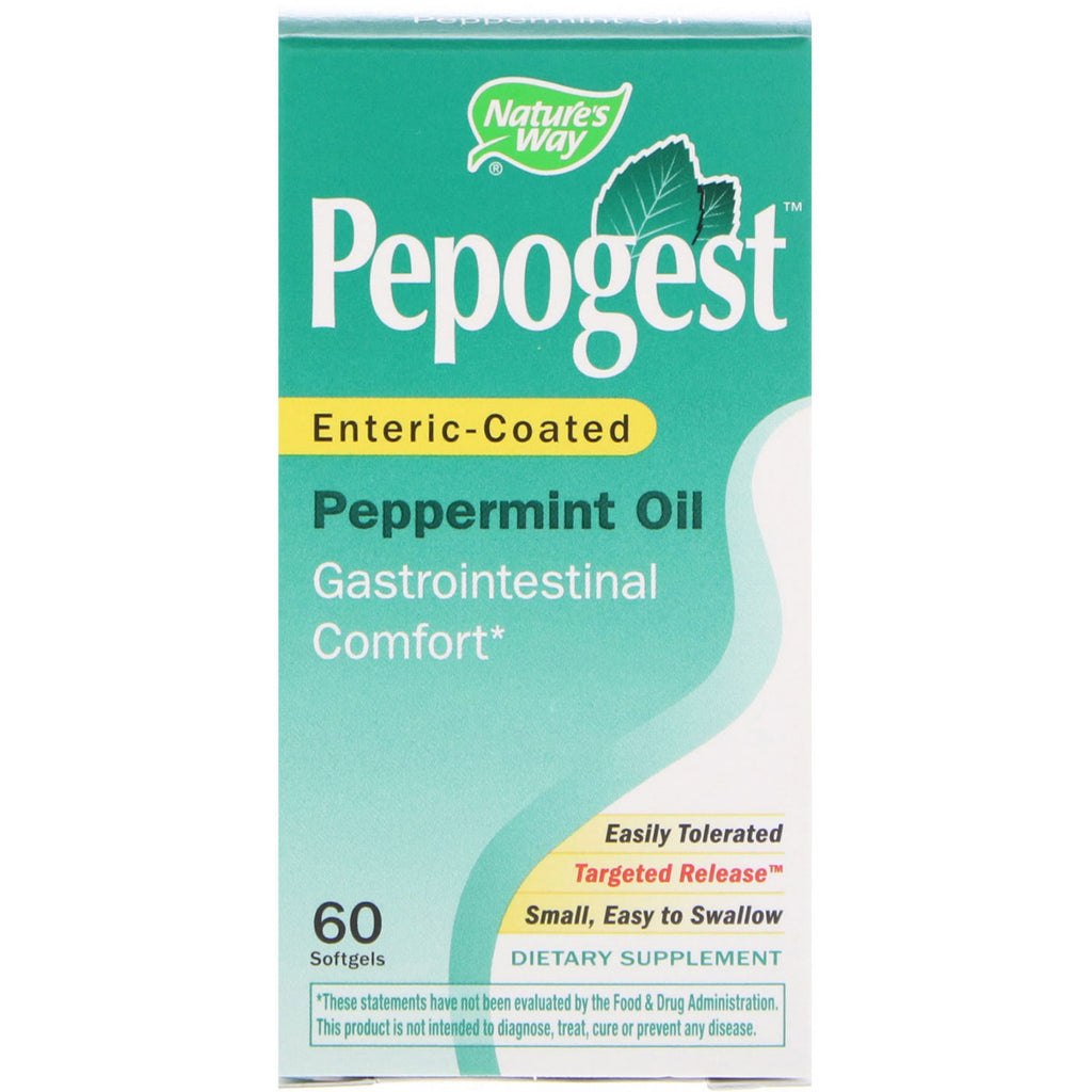 Nature's Way, Pepogest, Enteric-Coated Peppermint Oil, 60 Softgels
