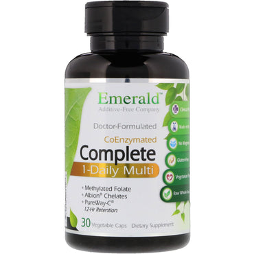 Emerald Laboratories, إنزيمات مساعدة كاملة، جرعة واحدة يوميًا، 30 كبسولة نباتية