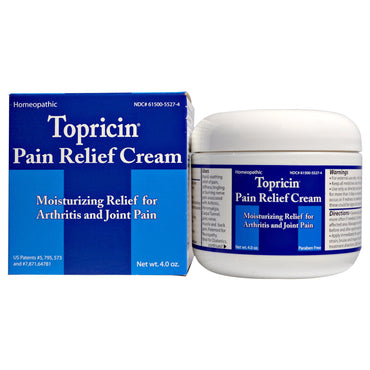Topricin, crema para aliviar el dolor, 4,0 oz
