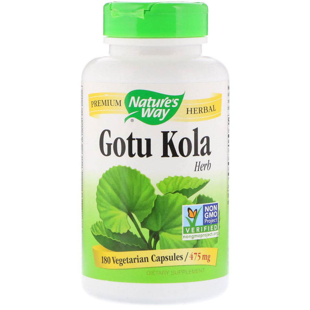 Nature's Way, Erva Gotu Kola, 475 mg, 180 Cápsulas Vegetarianas
