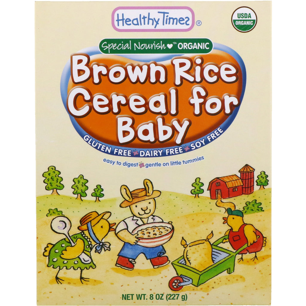 هيلثي تايمز - حبوب الأرز البني المغذية الخاصة للأطفال، 8 أونصة (227 جم)