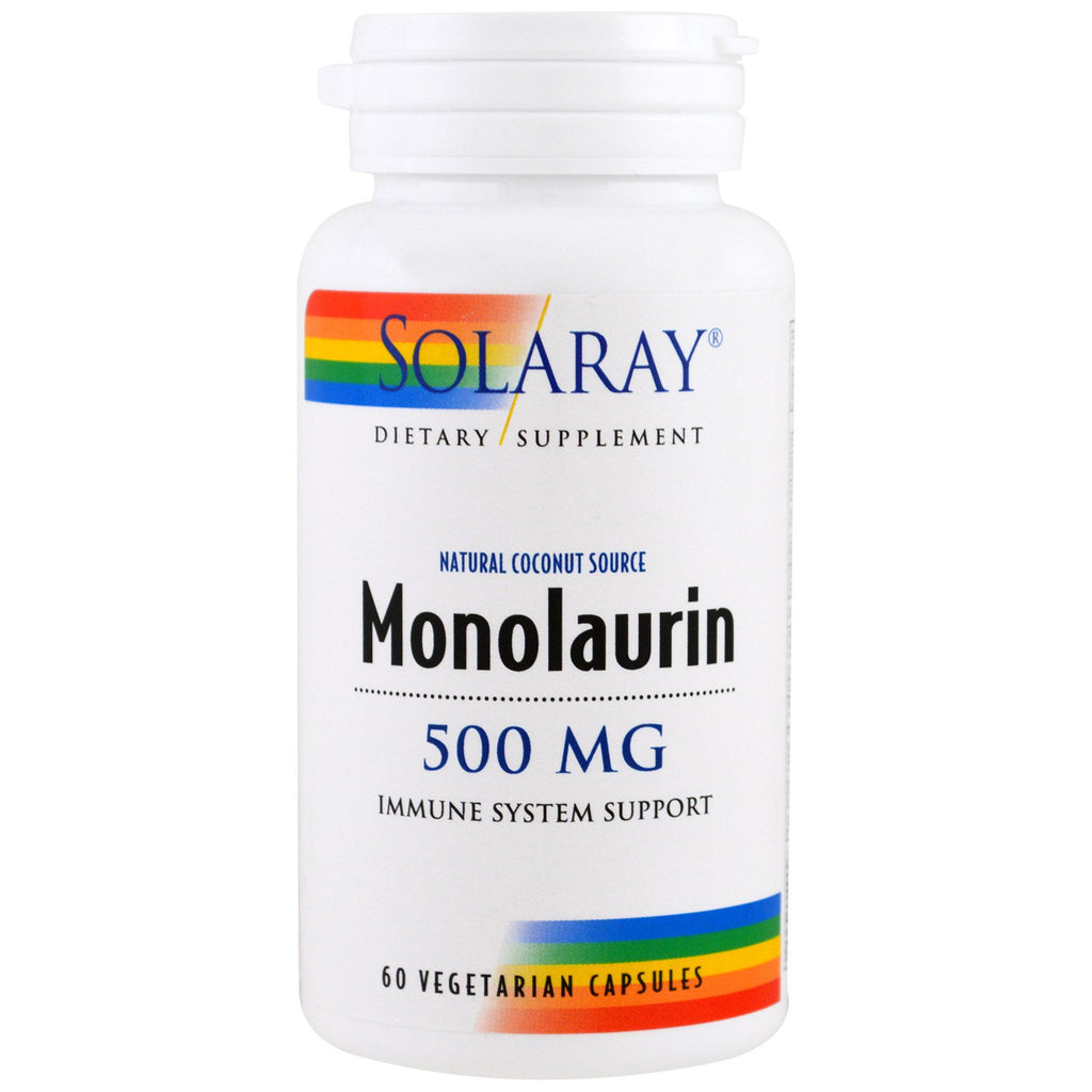 Solaray, monolaurina, 500 mg, 60 capsule vegetali