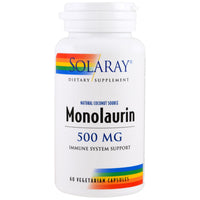 Solaray, monolaurina, 500 mg, 60 cápsulas vegetales