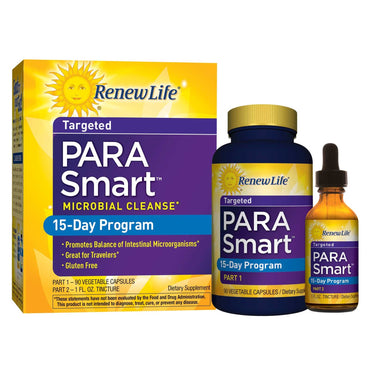 Renew Life, Targeted, ParaSmart, Microbial Cleanse, 2 Part Program