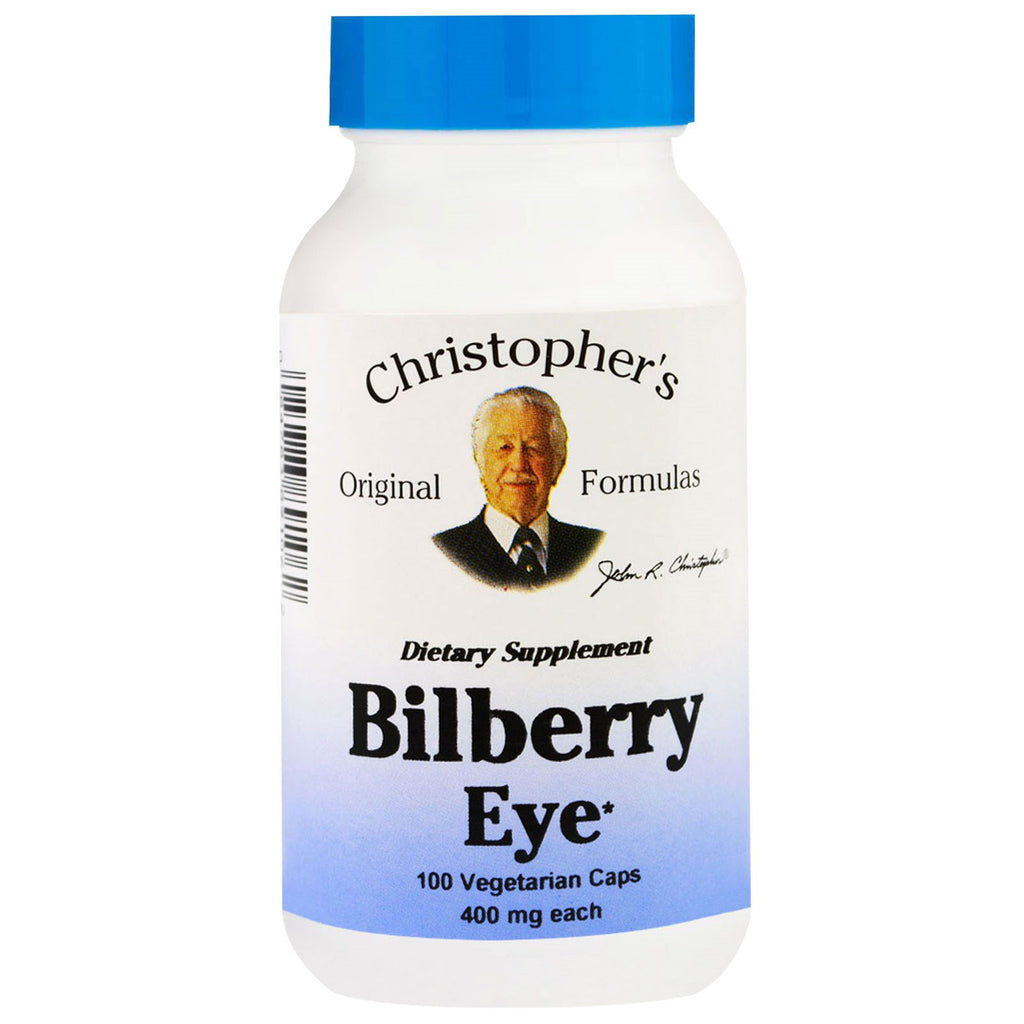 Christopher's Original Formulas, Bilberry Eye, 450 มก., 100 แคปผัก