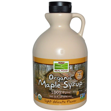 Now Foods, Real Food,  Maple Syrup, Grade A, Medium Amber, 32 fl oz (946 ml)