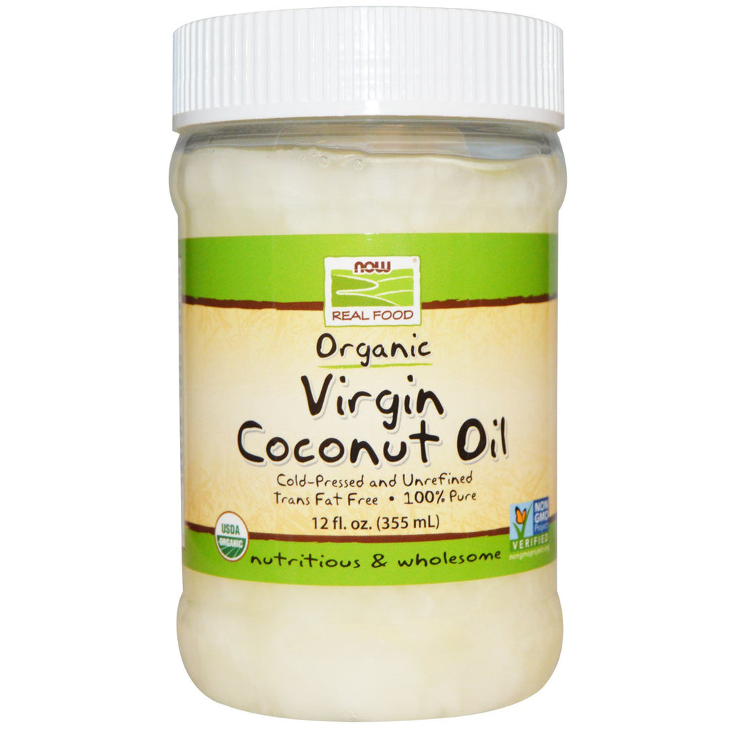Now Foods, Real Food, Virgin Coconut Oil, 12 fl oz (355 ml)