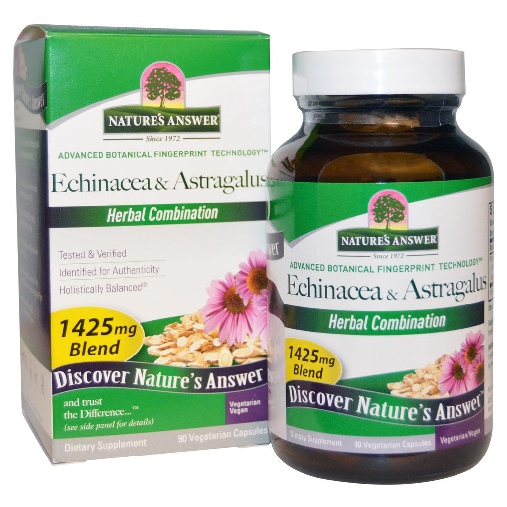 Nature's Answer, Échinacée et astragale, 1425 mg, 90 capsules végétariennes