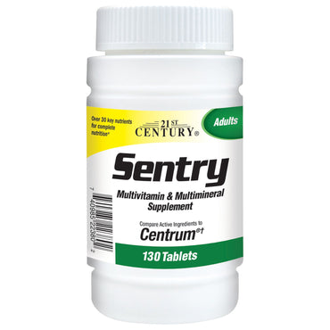 21. Jahrhundert, Sentry, Multivitamin- und Multimineral-Ergänzungsmittel, 130 Tabletten