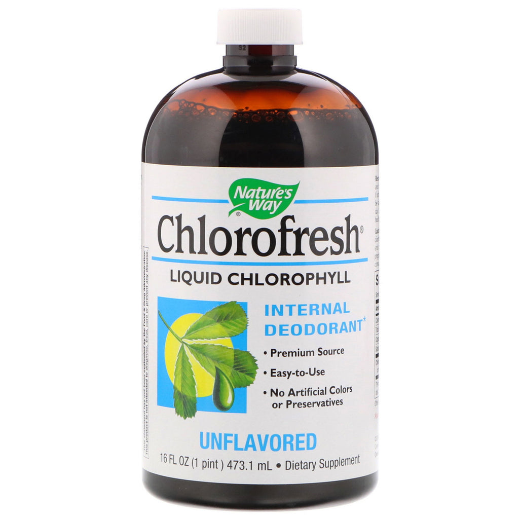 Nature's Way, Chlorofresh, clorofilă lichidă, fără arome, 16 fl oz (473,1 ml)