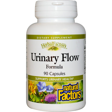 Fatores naturais, fórmula para fluxo urinário, 90 cápsulas
