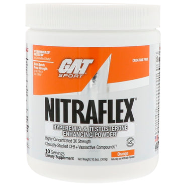 GAT, Nitraflex, portocală, 10,6 oz (300 g)