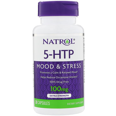Natrol, 5-HTP, 100 mg, 30 gélules