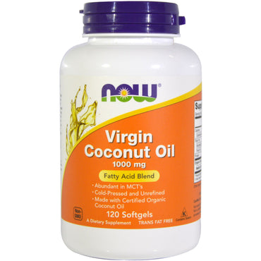Now Foods, Virgin Coconut Oil, 1000 mg, 120 Softgels