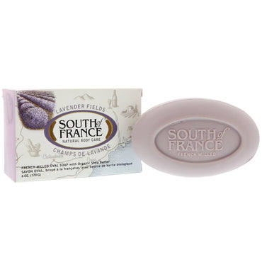Sør-Frankrike, Lavender Fields, French Milled Oval Soap med Shea Butter, 6 oz (170 g)