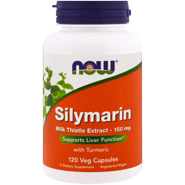 Now Foods, Silimarina, extracto de cardo mariano, 150 mg, 120 cápsulas vegetales