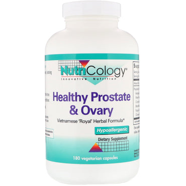Nutricology, Próstata y ovario saludables, 180 cápsulas vegetarianas