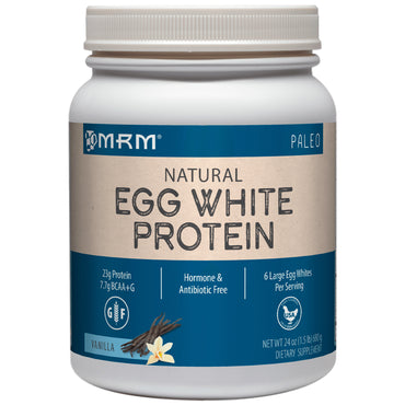 MRM, بروتين بياض البيض الطبيعي، الفانيليا، 24 أونصة (680 جم)
