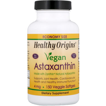 Healthy Origins, Astaxantina Vegana, 4 mg, 150 Cápsulas Softgel Vegetais