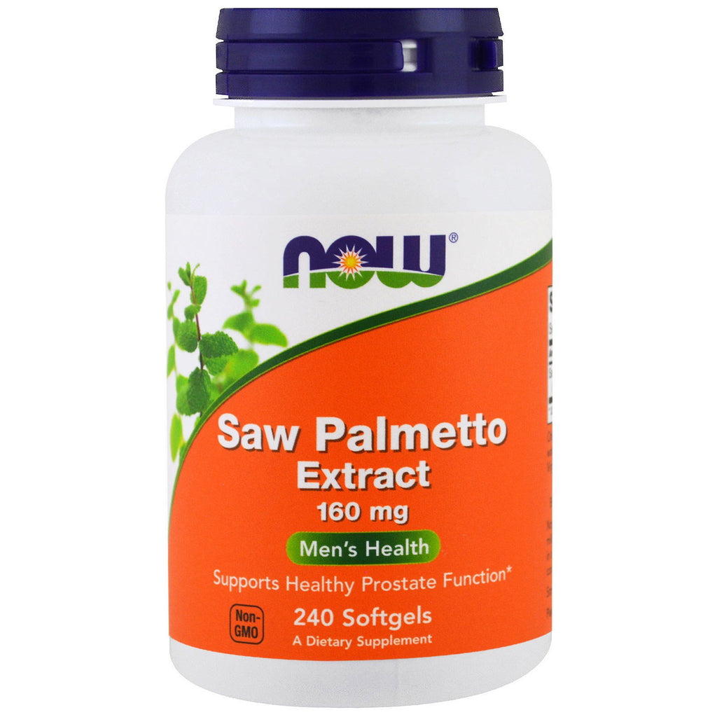Now Foods, Extrato de Saw Palmetto, 160 mg, 240 Cápsulas Softgel