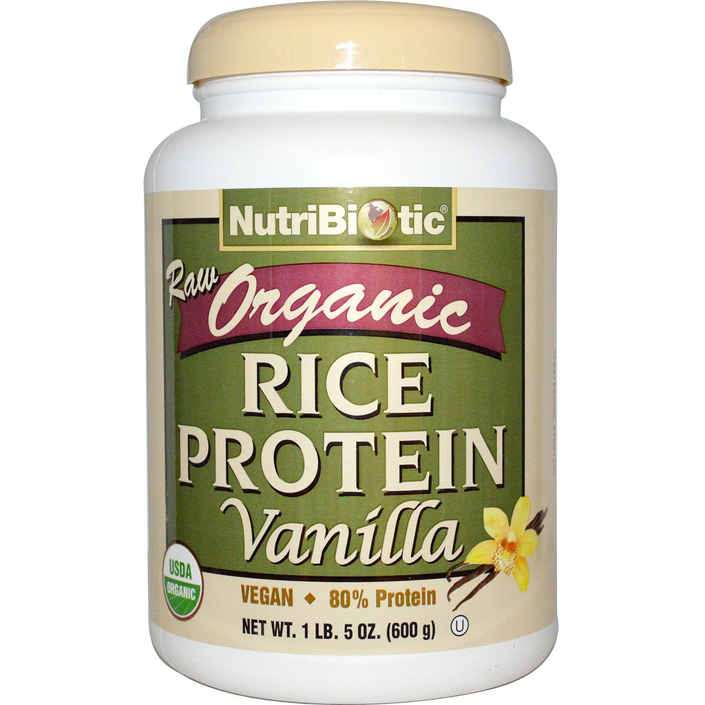 NutriBiotic, Raw  Rice Protein, Vanilla, 1 lb 5 oz (600 g)