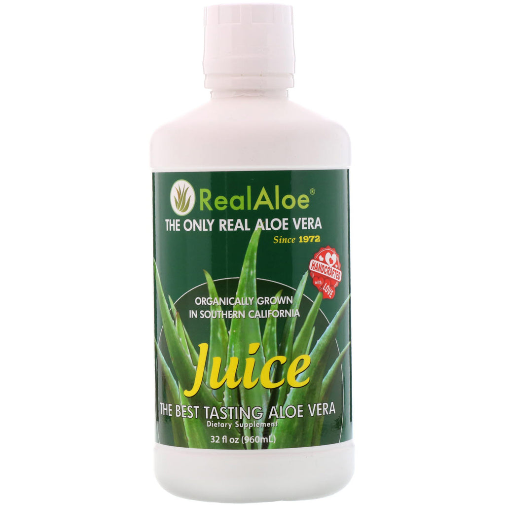 Real Aloe Inc., Jugo de aloe vera, 32 fl oz (960 ml)
